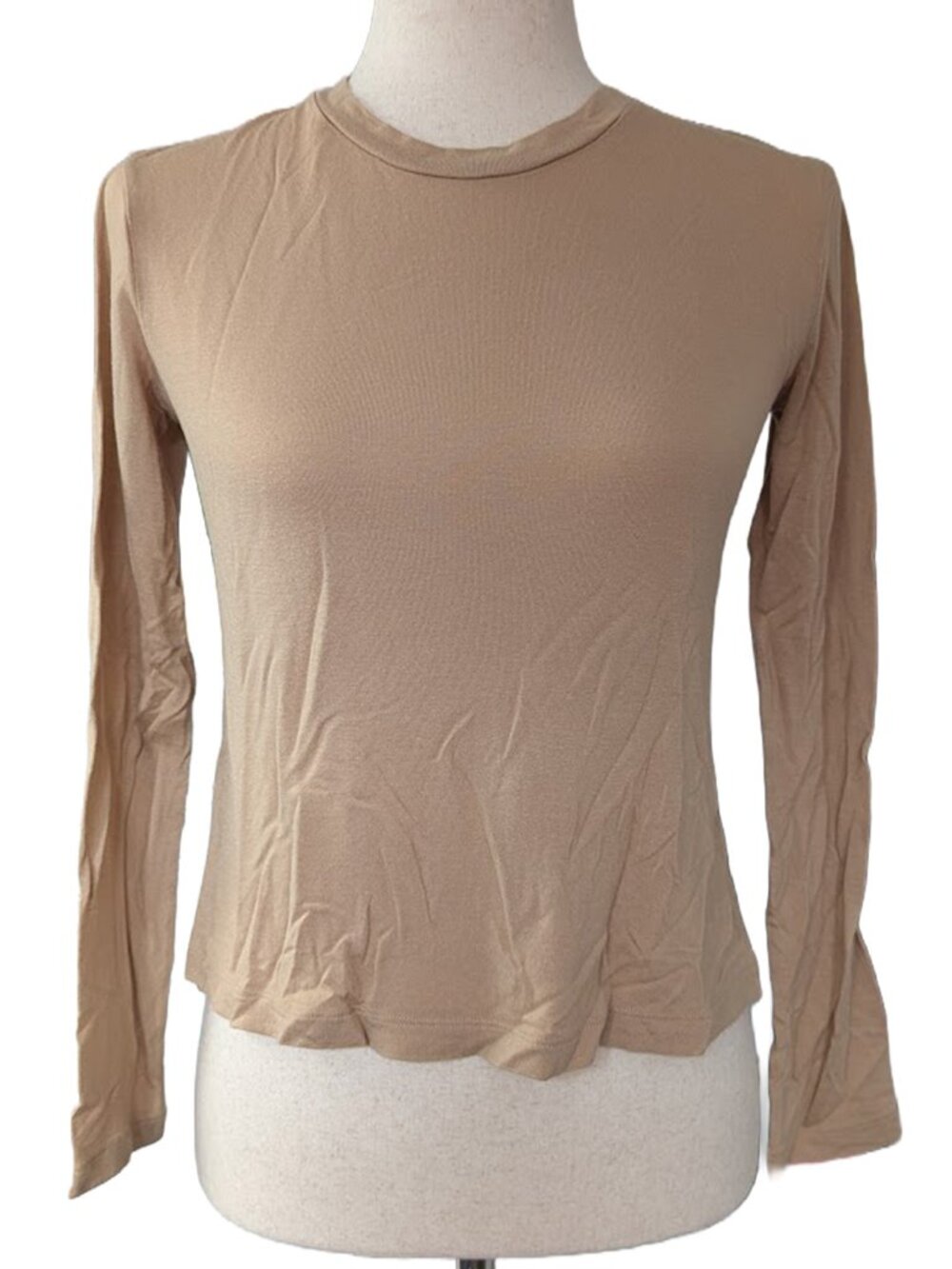Vince. Tan Modal Long Sleeve Top